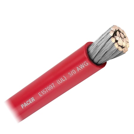 Pacer Group Pacer Red 3/0 AWG Battery Cable, Sold By The Foot WUL3/0RD-FT